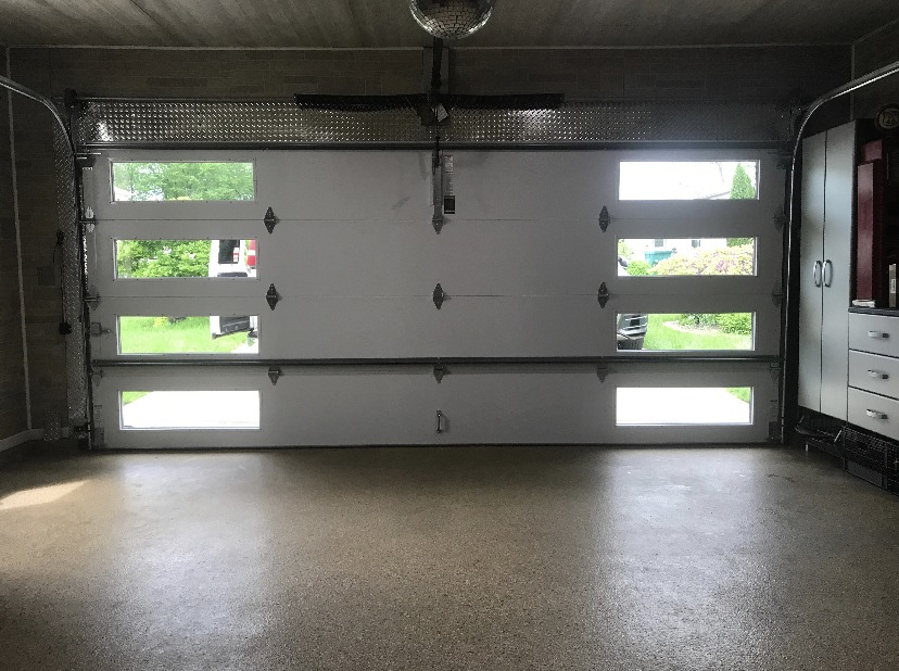 inside view of modern garage door 
