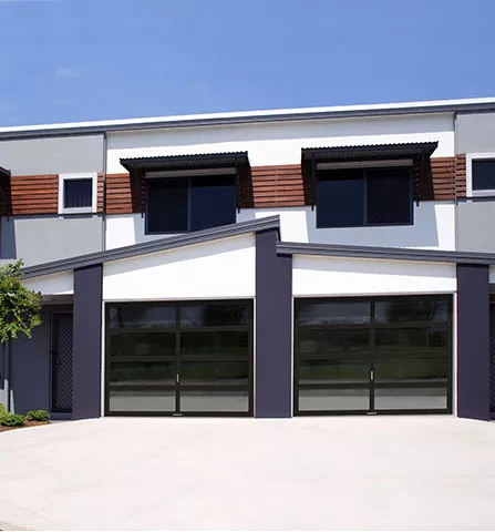 Vista - A contemporary garage door style with clean, simple lines.